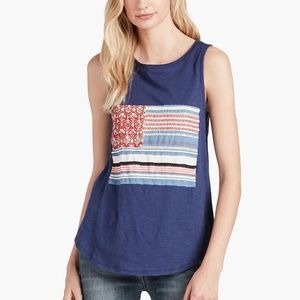 NWT LUCKY BRAND RUG FLAG TANK - S